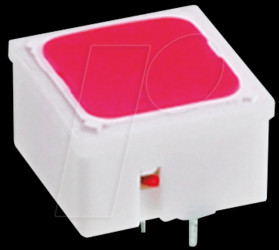 3.14.200.011/0000 Short-travel keyswitch, RF 15, 35 V AC/DC, gold, 2 LED, red