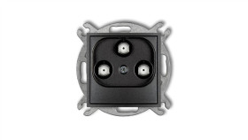 Mini Gniazdo Multimedialne 3F Data (Vectra) Grafitowy 11Mgmv