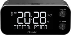 Radiobudzik Albrecht DR 455 DAB+, fale metrowe (VHF) funkcja budzika czarny