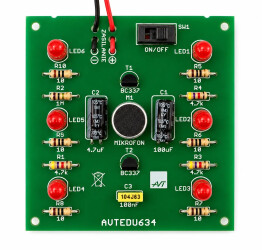 Efekt LED świecący w rytmie muzyki - MigoLEDki. Zestaw DIY do nauki lutowania AVT EDU634