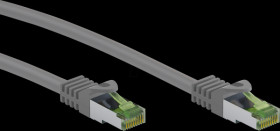 61115 Cat.8.1 patch cable, S/FTP (PiMF), CU, gray, 1 m