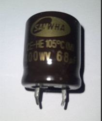 Kondensator elektrolityczny 68uF 400V 22x25mm 105' 2EKHE 2GVB 686MHA 22025 cena netto