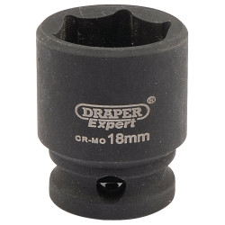 Draper Expert 06878 Expert 18mm 3/8&quot; Square Drive Hi-Torq&#xAE; 6 Point Impact Socket
