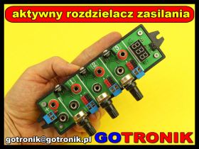 Aktywny rozdzielacz zasilania x3 LM317 z obudową