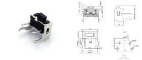 MICROSWITCH TYP15 TS03V-050 6,0x3,5mm, wysokość 5,0mm KĄTOWY (10 SZTUK)