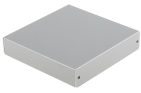 Obudowa Aluminium szerokość zew. 120 mm długość zew. 120 mm wys. zew. 25 mm Takachi Electric Industrial Srebrny
