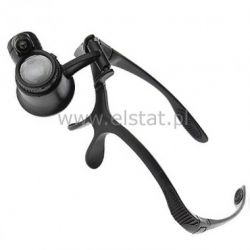 Lupa nagłowna + okular zegarmistrzowska 4-soczew