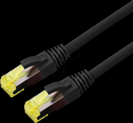 21150749 Patch cable, Cat. 6a, S/FTP, outdoor, black, 0.3 m