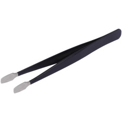 Quadrios 23EC156 ESD Tweezers Flat Tip Non-Magnetic Antistatic Coated