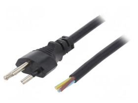 SN29-3/10/1.8BK Kabel: 3x1mm2, przewody,SEV-1011 (J) wtyk, 1,8m, 10A