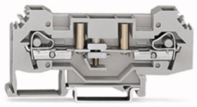 2-wire disconnect and measuring terminal, spring-clamp connection, 0.2-6.0 mm², 1 pole, 41 A, 6 kV, gray, 282-131