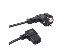 Kabel zasilający Maclean, Kątowy, 3 pin, Wtyk EU, 5m, MCTV-804