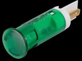 QS101XXG12 Indicator LED, 12 V DC, 10 mm, FASTON, green