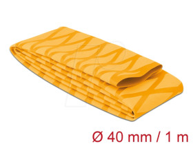 19605 Heat-shrink tubing, X-pattern, non-slip, 1 m x 40 mm, yellow