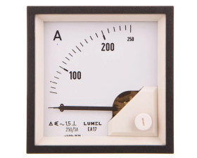 Amperomierz analogowy prądu zmiennego tablicowy EA17 72x72, 250A do współpracy z przekładnikiem 250/5 EA17N E41900000000