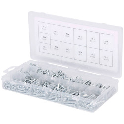 KS Tools 970.0420 Ball Head Parker Screws Assortment, M4X1/2&quot;-M10X1.1/4&quot;, 550 Pc
