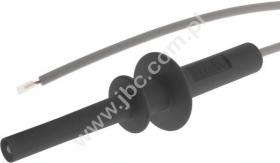 5600-HT-100-SW Przewód bezpieczny w.n. (5kV) zakończony z jednej strony wtykiem 4mm drugi koniec wolny dł. 1,0m, czarny, ELECTRO