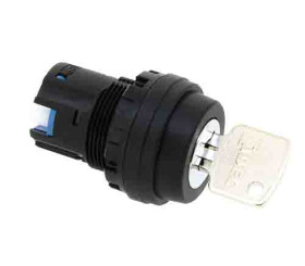 Przełącznik obrotowy kluczykowy 3-pozycyjny wycięcie: 22mm Sprężyna powrotna Idec