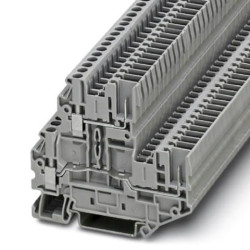 Dwurzędowa złączka szynowa Phoenix Contact poziomy: Podwójny 26 → 12AWGŚruba UTTB 2.5/2P 24A 500 V