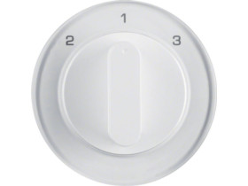 BERKER R.1/R.3 Płytka czołowa z pokrętłem do wyłącznika 3-pozycyjnego bez pozycji "0" biały połysk 1084208900 HAGER