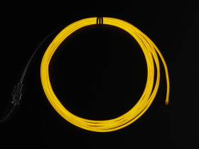 High Brightness Yellow Electroluminescent (EL) Wire - 2.5 meters (High brightness, long life)