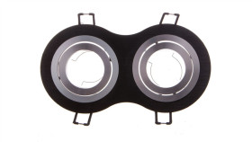 Sufitowa Oprawa Punktowa Morena, Ip20, Okrągła, 2 Oczka, Czarna