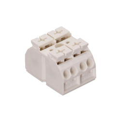WAGO 862-632 2 Pole 32A 8 Connection Chassis Mount Terminal Block White