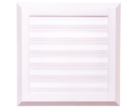 Kratka wentylacyjna 130x130mm fi 100mm biała żaluzja+sznurek rozpieracze T38