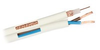 KAB31.00 Kabel koncentryczny RG59 75 Ohm [biały] do CCTV + zasilanie - sprzedawany na mb