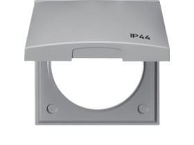 Integro Flow Ramka z pokrywą z nadrukiem "IP44" szary 918282597 HAGER