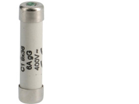 Wkładka bezpiecznikowa cylindryczna C1 9x36mm gG 6A 400VAC L936C1-06 HAGER