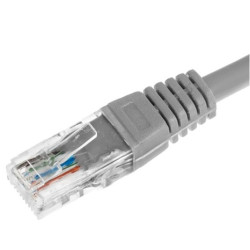 Patchcord UTP kat.6 0,25m szary EAGLE NET 1301/G