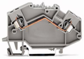 2-wire feed-through terminal, spring-clamp connection, 0.08-2.5 mm², 1 pole, 24 A, 8 kV, gray, 780-601