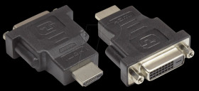 DVI-HDMI DVI 24+1 female socket &gt; HDMI 19-pin plug