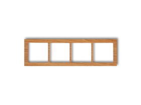 DECO Ramka 4 poczwórna uniwersalna - drewno (dąb) dąb DRD-4F KARLIK