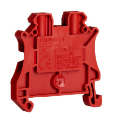 Blok zacisków przelotowych Phoenix Contact poziomy: Pojedynczy 26 → 10AWGŚruba UT 4 RD 32A 1 kV