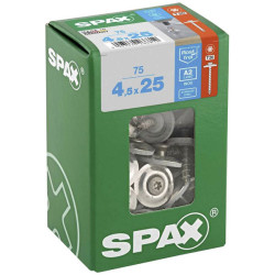 SPAX 4577000450257 Tinsmith screw 4.5mm 25mm T-Star Plus Stainless steel A2 75pc