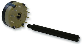 Przełącznik obrotowy, 150 mA przy 250 V AC, 250 V ac/dc, 24V dc, 3-położeniowy, Lorlin