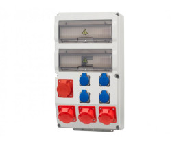 Rozdzielnica budowlana RB 26M gniazda 4x32A/5 4x230V IP44 CAJA F3.0824 F-ELEKTRO