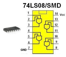 Układ cyfrowy 74LS08/SMD