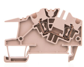 Złączka szynowa szeregowa 2-przewodowa sprężynowa 2,5mm2 beżowa ZDU 2.5 S 1808010000