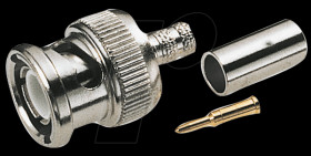 BNC crimp plug for RG 59, 75 Ohm