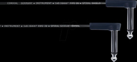 EI 0,05 RR Audio cable, 6.3-mm mono jack, flat, angled, 0.05 m
