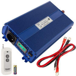 Przetwornica napięcia 12V / 230V czysty SINUS 1100/2000W + tryb Eco i pilot sterujący AZO Digital IPS-2000S PRO ECO MODE