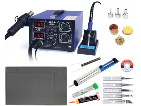 Stacja lutownicza WEP 872D +flux 223 odsysacz mata 31x21cm