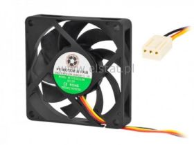 Went. 12V łoż. kul. 70x70x15mm 0,18A 3-przew.