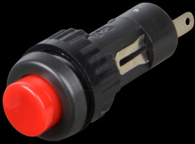 1.10.107.011/0301 Button, NO, 24 V, 0.1 A, Ø 9.1 mm, red