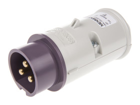 Złącze przemysłowe - zasilające 16A Wtyczka 20 → 25 V. 3P Męski MENNEKES Fioletowy Montaż na kablu IP44