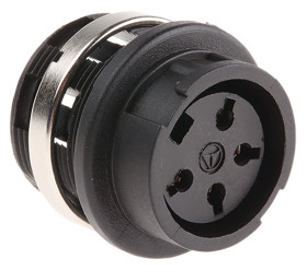 Złącze wielostykowe przemysłowe 4-pinowe M16, panelowe Gniazdo Amphenol Industrial