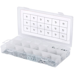 KS Tools 970.0240 Toothed And Standard Washers Assortment, M3-10, 720 Pcs